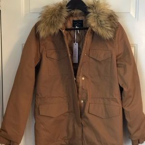 Faux fur collared Utility Jacket